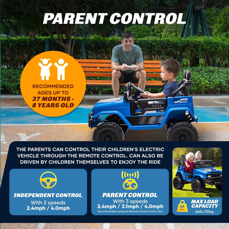 Outdoor Cruise 1-Seater 12V Electric Ride-On Car for Kids with Remote Control Magic Cars 2