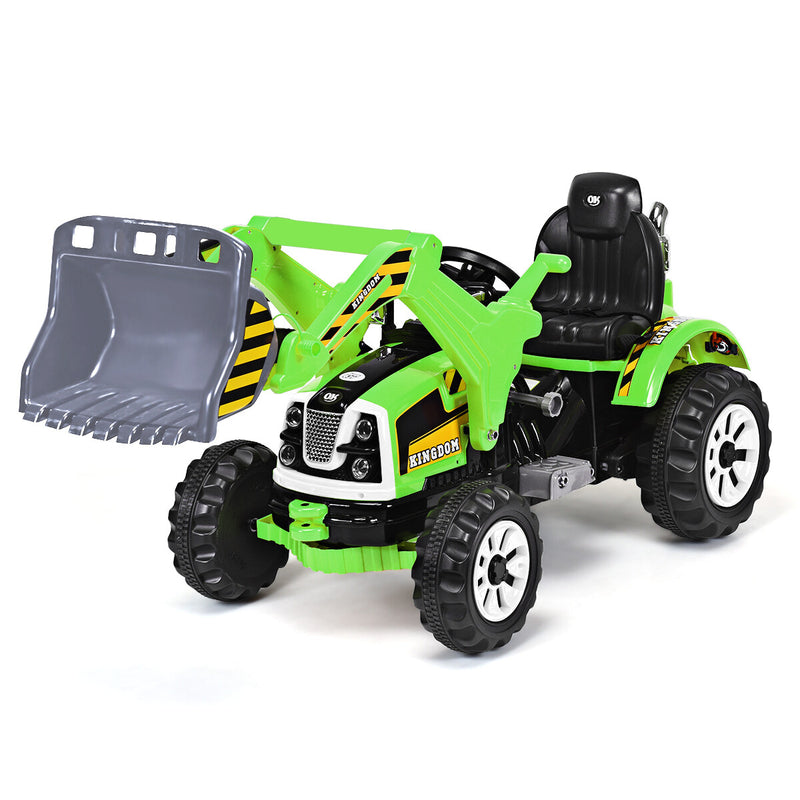 12V Battery-Powered Kids Ride-On Excavator Truck with Front Loader Digger for Outdoor Play Magic Cars 5