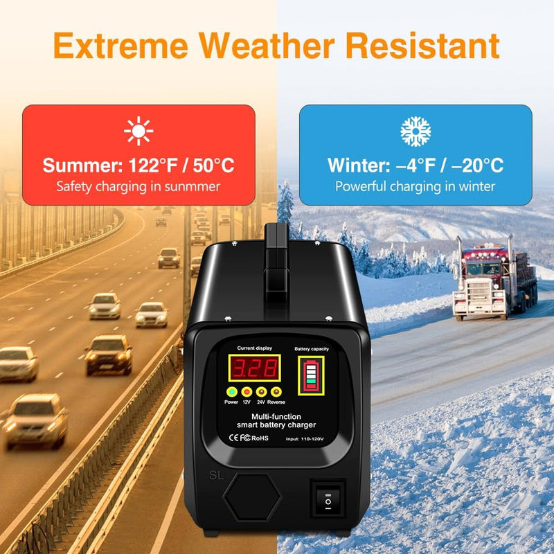 24V/12V Fully Automatic Car Battery Charger for Lead Acid Batteries Magic Cars 4