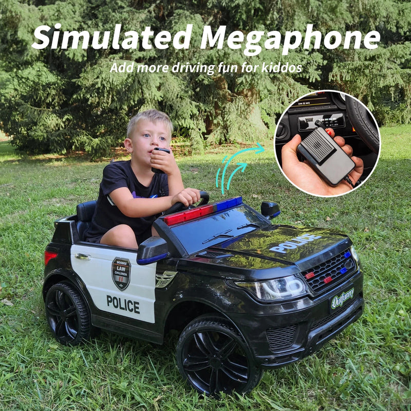 12V Electric Ride-On Police Car for Kids with Remote Control, Blue Magic Cars 6