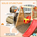 4-in-1 Wooden Outdoor Swing Set with Toddler Baby Swing Seat Magic Cars 7