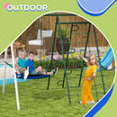 528 lbs Capacity Heavy-Duty 5-in-1 Backyard Swing Set with A-Frame Stand Magic Cars 3