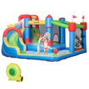 6-in-1 Inflatable Bounce House with Slide, Climbing Wall, and Water Cannon Magic Cars 0
