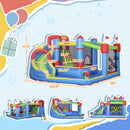 6-in-1 Inflatable Bounce House with Slide, Climbing Wall, and Water Cannon Magic Cars 6