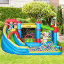 6-in-1 Inflatable Bounce House with Slide, Climbing Wall, and Water Cannon Magic Cars 7