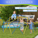 10' Climbing Dome Jungle Gym for Kids, Supports up to 594 lbs, Outdoor Play Structure for Ages 1-6 Magic Cars 8