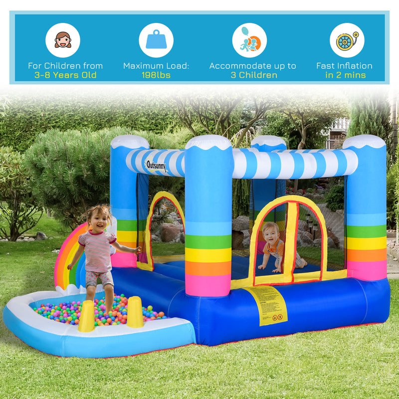 Inflatable 2-in-1 Indoor Bounce House and Jumping Castle for Kids Magic Cars 2