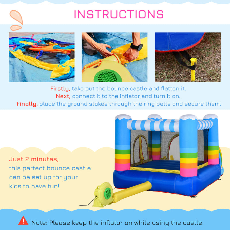 Inflatable 2-in-1 Indoor Bounce House and Jumping Castle for Kids Magic Cars 4