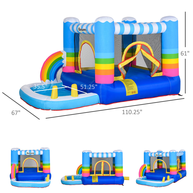 Inflatable 2-in-1 Indoor Bounce House and Jumping Castle for Kids Magic Cars 6