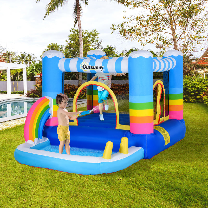 Inflatable 2-in-1 Indoor Bounce House and Jumping Castle for Kids Magic Cars 7