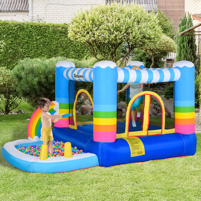 Inflatable 2-in-1 Indoor Bounce House and Jumping Castle for Kids Magic Cars 8