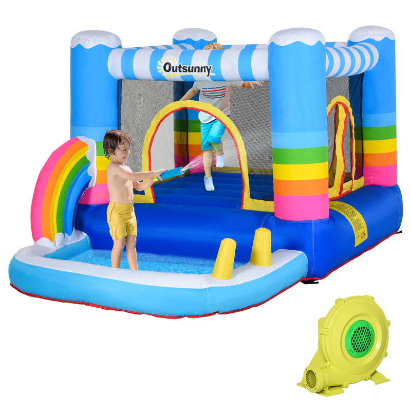Inflatable 2-in-1 Indoor Bounce House and Jumping Castle for Kids Magic Cars 9