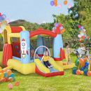 Kids 4-in-1 Inflatable Water Slide Bounce House and Jumping Castle with Dual Slides Magic Cars 8