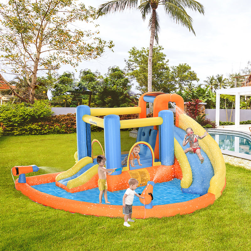 Inflatable 5-in-1 Kids Water Slide and Bounce House Play Park Magic Cars 1