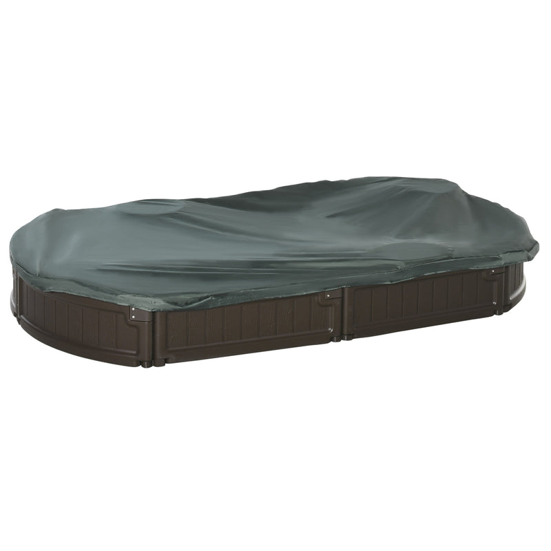 Children's Outdoor Sandbox with Cover for Garden Bed, Easy Assembly Magic Cars 2
