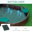 Children's Outdoor Sandbox with Cover for Garden Bed, Easy Assembly Magic Cars 7