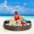 Kids Outdoor Sandbox with Cover for Garden Play, Easy Assembly Magic Cars 10