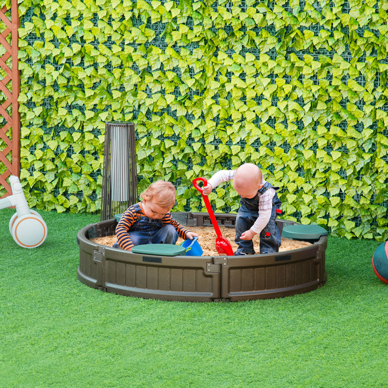 Kids Outdoor Sandbox with Cover for Garden Play, Easy Assembly Magic Cars 1