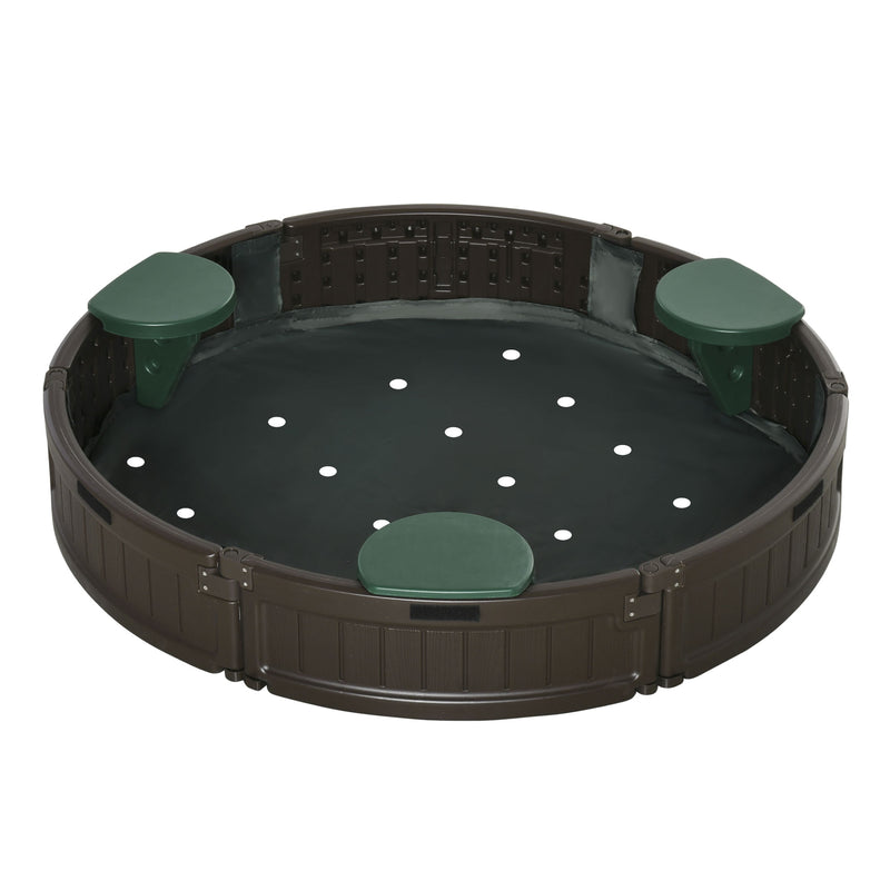Kids Outdoor Sandbox with Cover for Garden Play, Easy Assembly Magic Cars 2