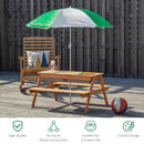 Kids Picnic Table with Umbrella and Built-in Sand and Water Play Table Magic Cars 5
