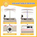 Adjustable Wooden Kids Sandbox with Canopy and Play Kit for Backyard Magic Cars 8