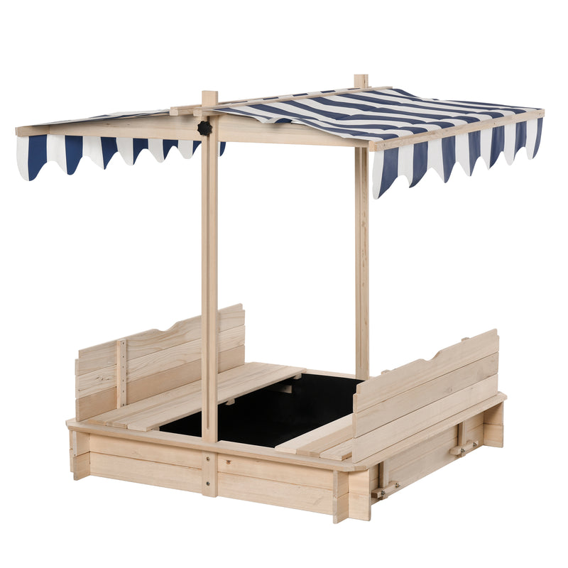 Wooden Kids Sandbox with Cover and Foldable Bench for Outdoor Play Magic Cars Variant 0