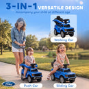 Qaba 3-In-1 Licensed Ford Push Car for Children Aged 18-36 Months