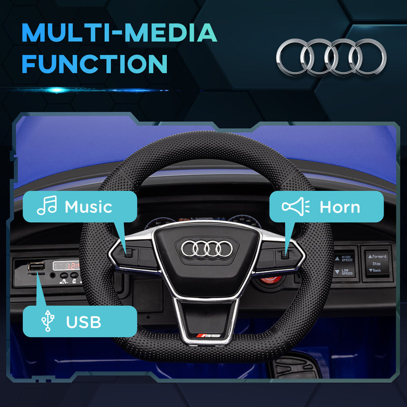 Licensed Audi 12V Electric Ride-On Car with Remote Control and Honking Horn