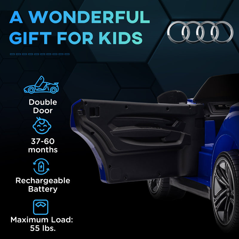 Licensed Audi 12V Electric Ride-On Car with Remote Control and Honking Horn