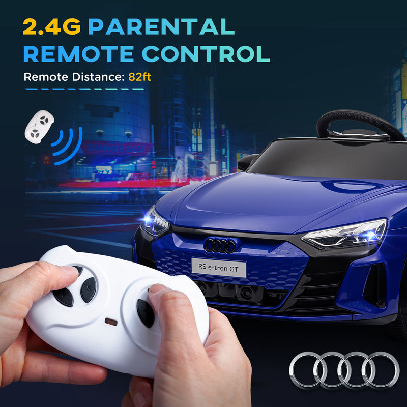 Licensed Audi 12V Electric Ride-On Car with Remote Control and Honking Horn