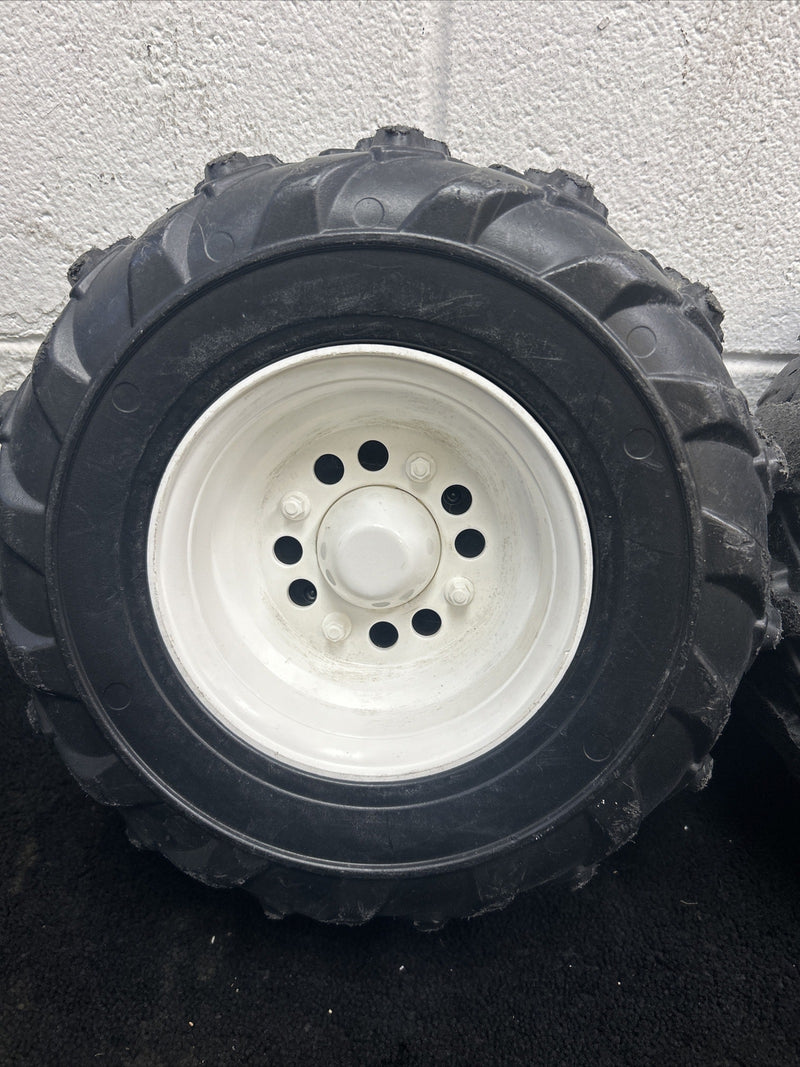 Pair of Front Rims, Wheels, and Hubcaps for Jeep Power Wheels Toy Car Magic Cars 1