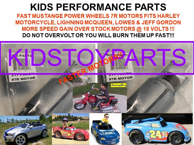 Pair of 18V Power Wheels with 21T or 23T 7R Motors Compatible with Harley Motorcycles Magic Cars Variant 0