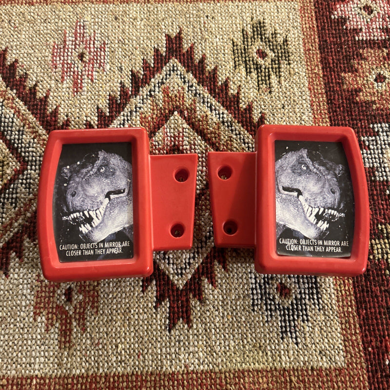 Red Jurassic Park Jeep Wrangler with Power Wheels and Rearview Mirrors Pair Magic Cars Variant 0