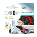 Red Pallet Jack Truck Set with Steering Wheels and Axles, Includes 7" and 2" Wheel Pair Magic Cars 4