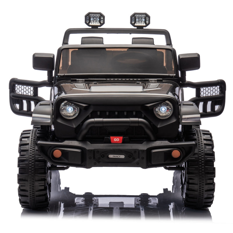 24V Kids Electric Ride-On Car with Remote Control, Searchlight, MP3 Player, Adjustable Speed 1.86-4.35 MPH Magic Cars 3