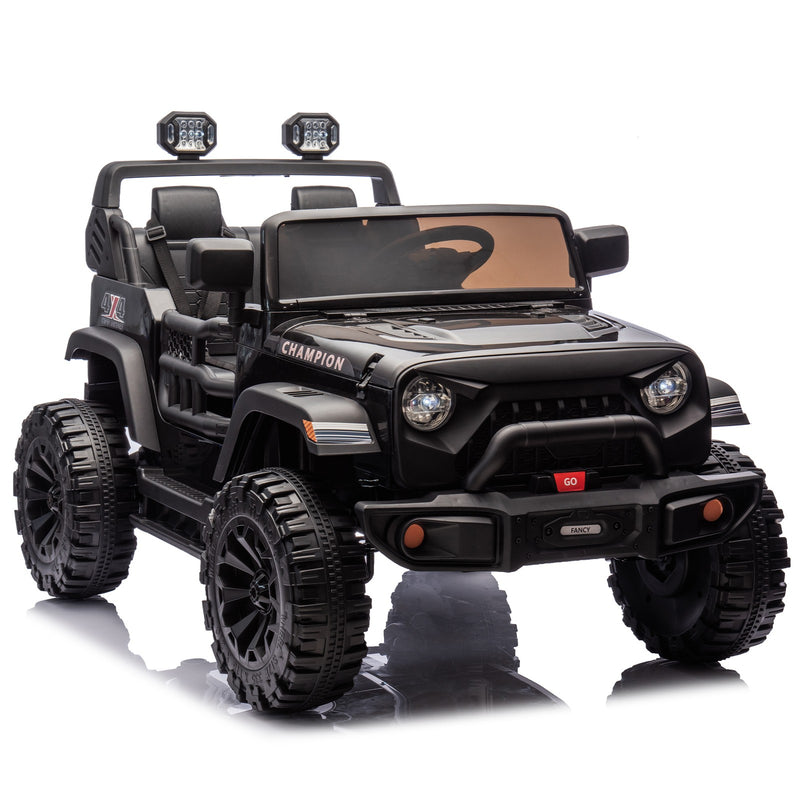 24V Kids Electric Ride-On Car with Remote Control, Searchlight, MP3 Player, Adjustable Speed 1.86-4.35 MPH Magic Cars 4