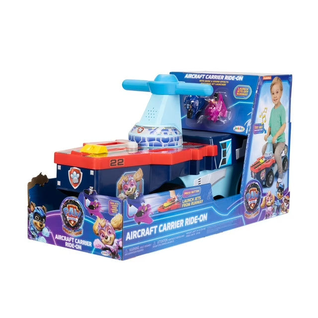 Patrol Aircraft Carrier Ride-On with Jets and Push-Pedal Function Magic Cars 0