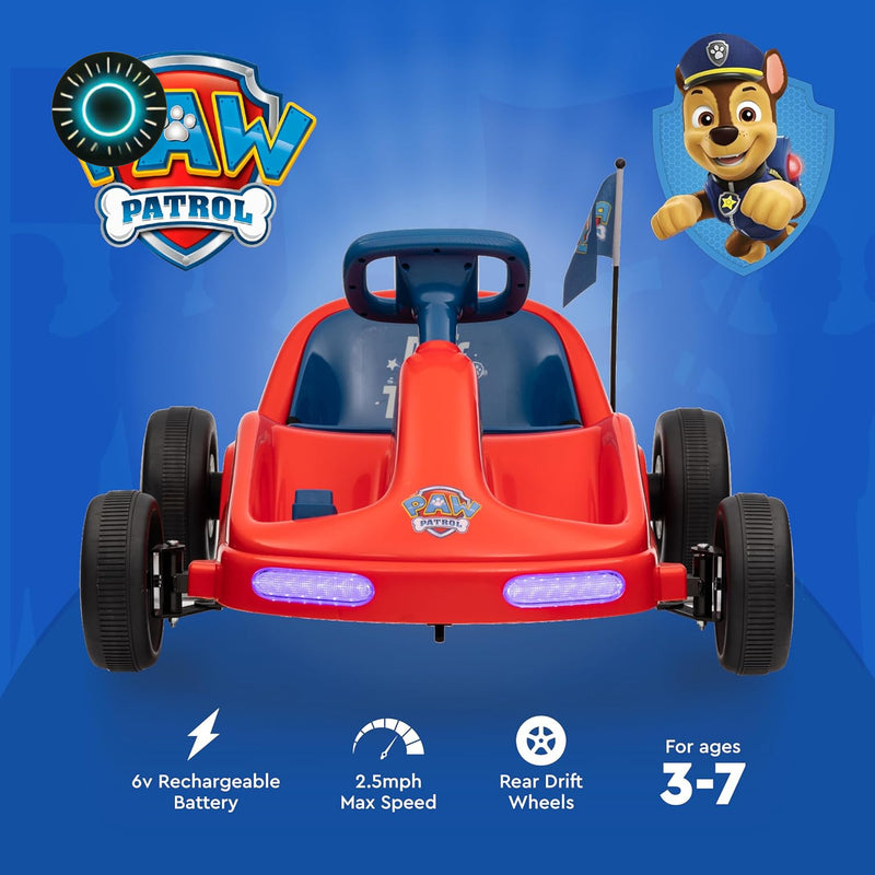 Paw Patrol Chase 6V Electric Ride-On Go-Kart for Kids with Lights and Sounds Magic Cars 6