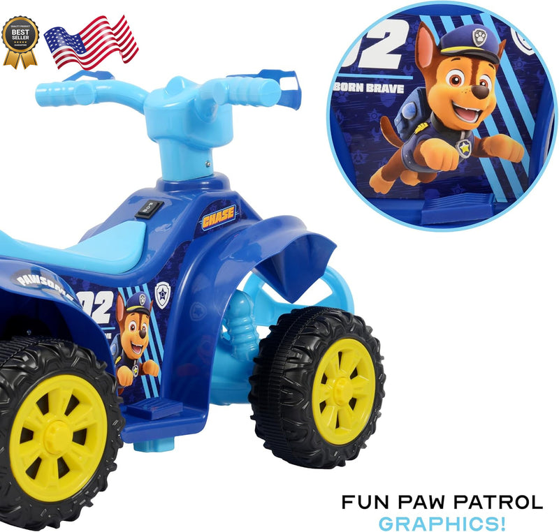 6V Rechargeable Kids Quad Ride-On Toy Featuring Chase Character – Safe and Powerful Magic Cars 3