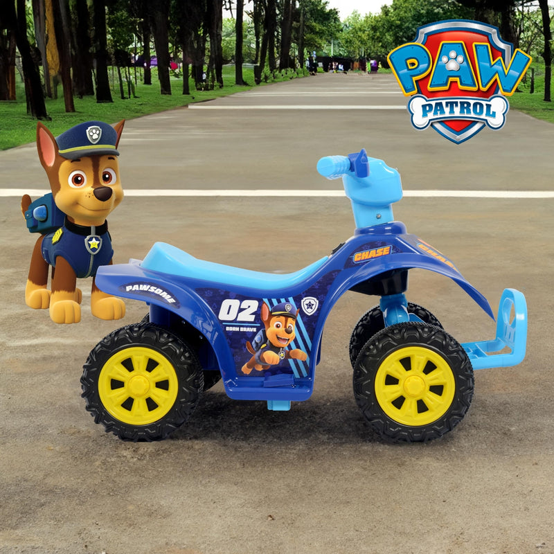 Paw Patrol Chase 6V Quad Ride-On Toy for Kids with Rechargeable Battery and Safety Features Magic Cars 4