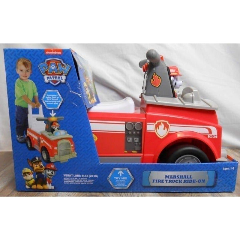 Marshall Fire Truck Ride-On Toy for Toddlers Ages 1-3 with 44 lbs Weight Limit Magic Cars 1