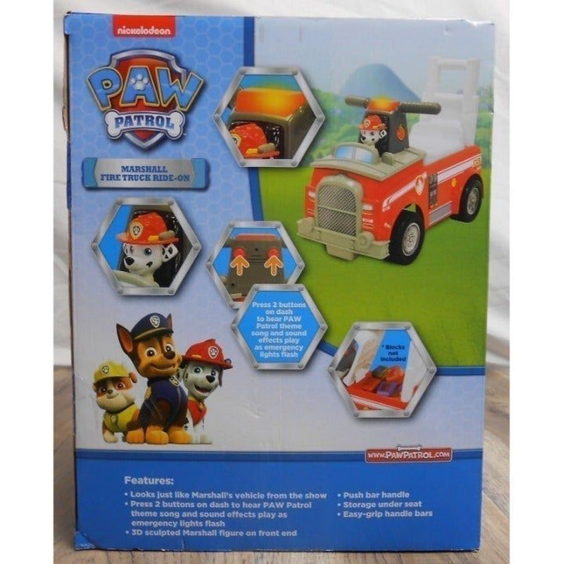 Marshall Fire Truck Ride-On Toy for Toddlers Ages 1-3 with 44 lbs Weight Limit Magic Cars 3