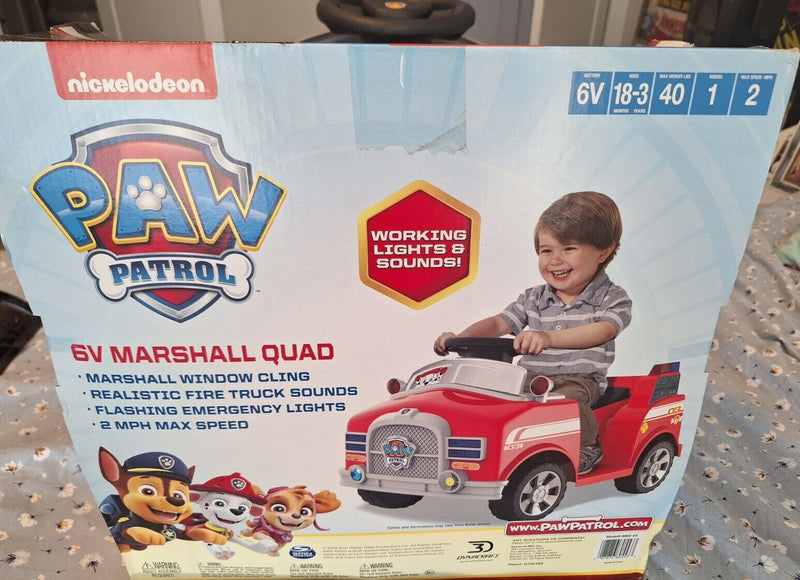 Kids 6V Ride-On Quad Car Toy with Paw Patrol Design Magic Cars 7
