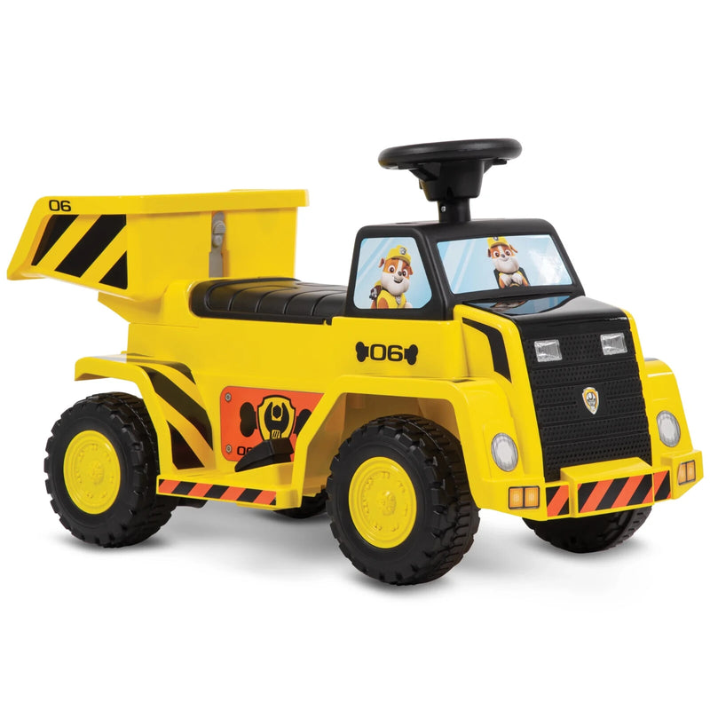 Paw Patrol Rubble 6V Battery-Powered Ride-On Quad with Working Dump Bed for Ages 18 Months and Up Magic Cars 4
