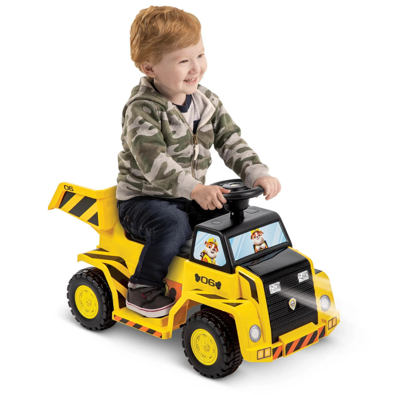 Paw Patrol Rubble 6V Battery-Powered Ride-On Quad with Working Dump Bed for Ages 18 Months and Up Magic Cars Variant 0
