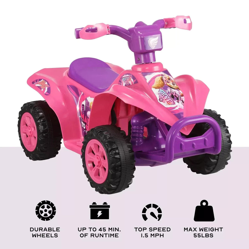 Battery-Powered 6V Electric Quad with Skye Patrol Graphics for Ages 2+ Magic Cars 1