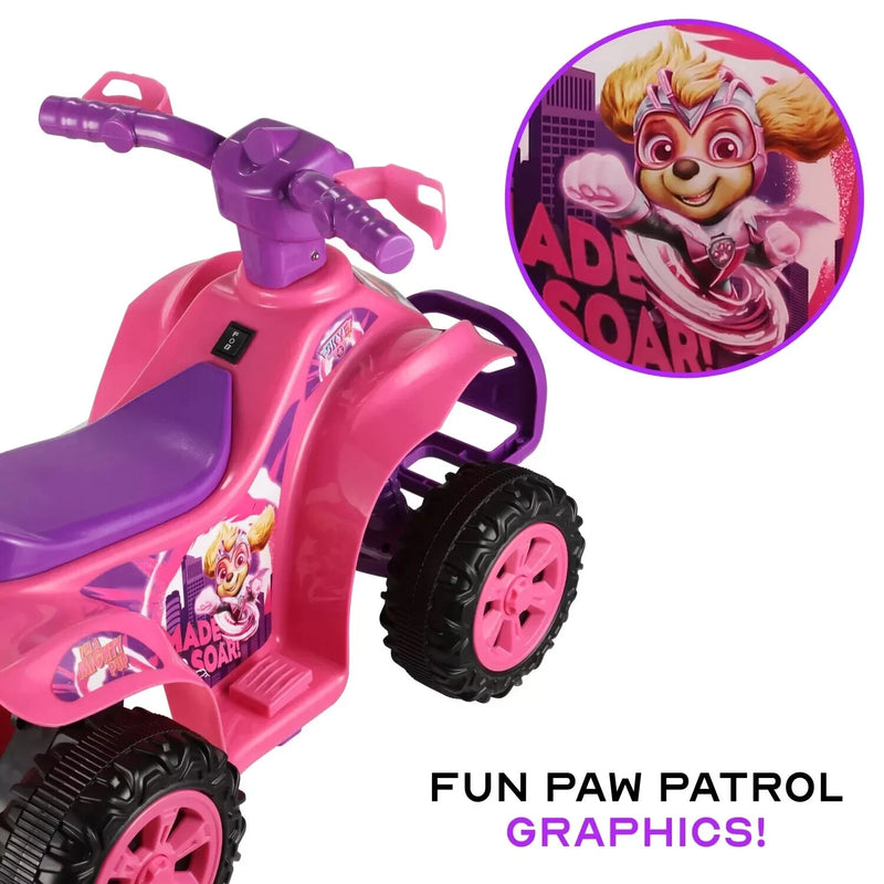Battery-Powered 6V Electric Quad with Skye Patrol Graphics for Ages 2+ Magic Cars 2