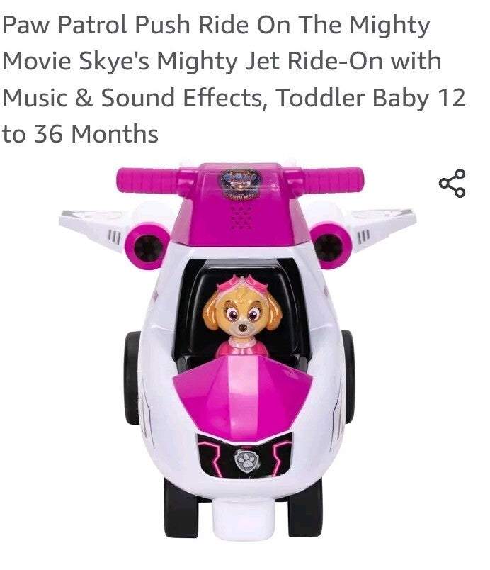 Skye Jet Ride-On Toy Vehicle for Kids Magic Cars 3
