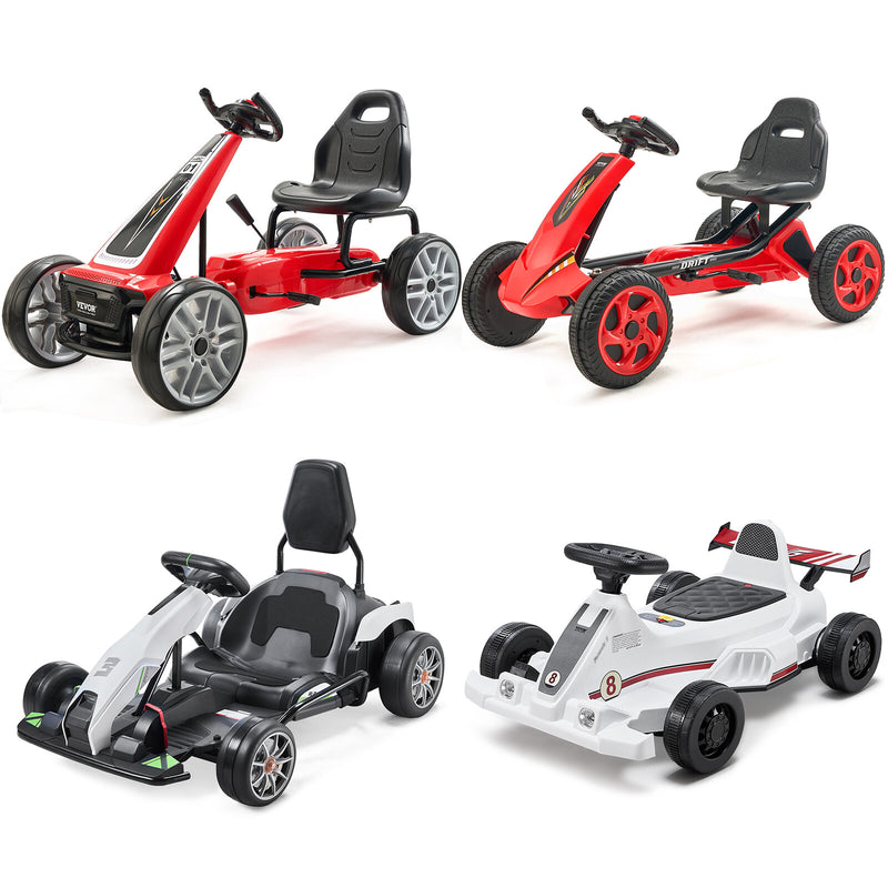 Dual-Mode Pedal and Electric Go-Kart for Kids Ages 2-12 High-Speed Outdoor Ride-On Toy Magic Cars 12
