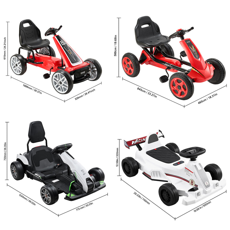 Dual-Mode Pedal and Electric Go-Kart for Kids Ages 2-12 High-Speed Outdoor Ride-On Toy Magic Cars 13